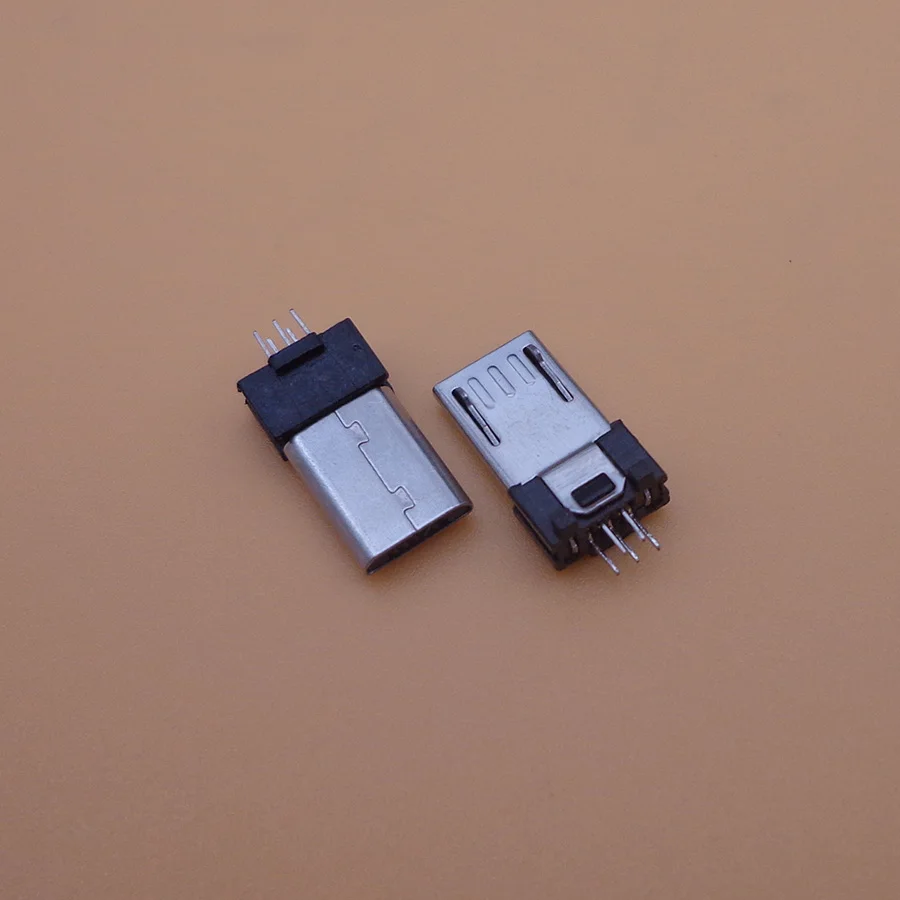 

10-1000Pcs For DIY Welding Type Tail Charging port Mobile Phone Micro USB Connector socket Type B 5Pin Male Plug Wire Solder