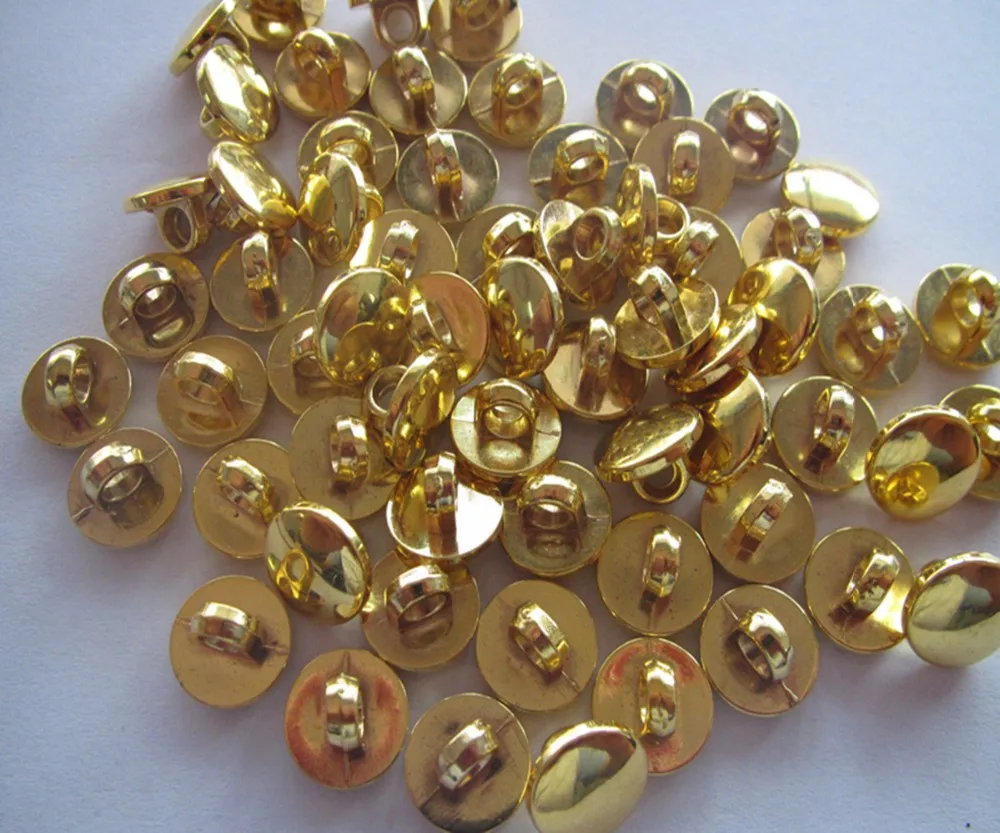 Free shipping 25mm plating gold color shank button sewing shank button