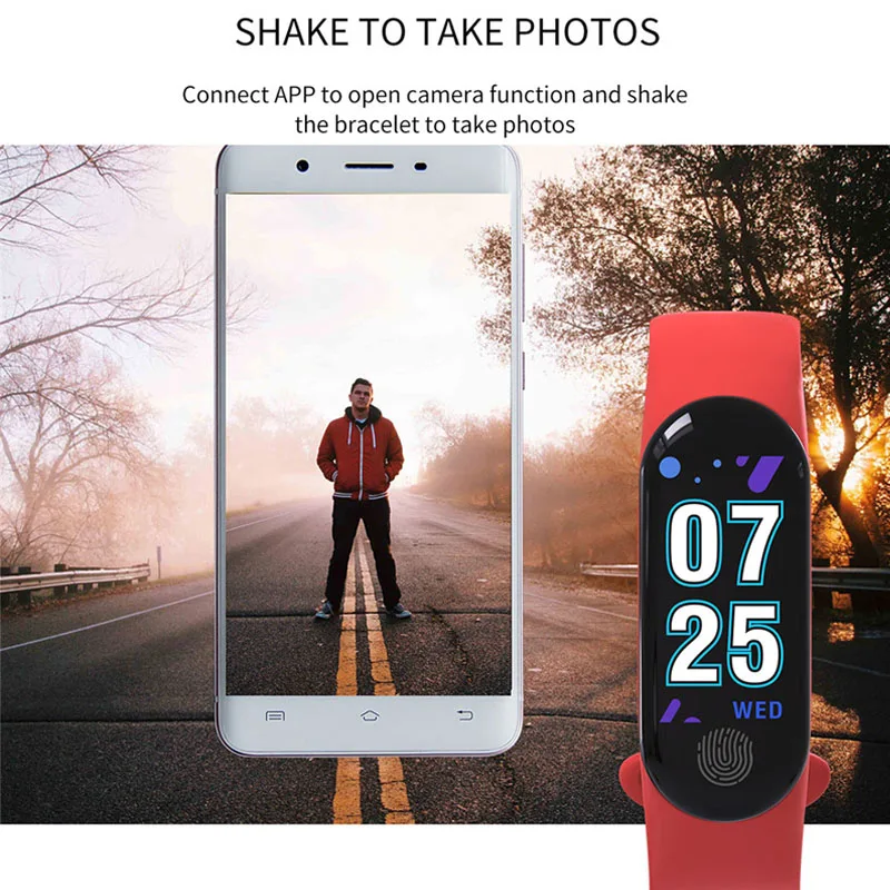 Смарт браслет M3 Plus пульсометр фитнес трекер цветной ЖК экран Bluetooth для iOS Android