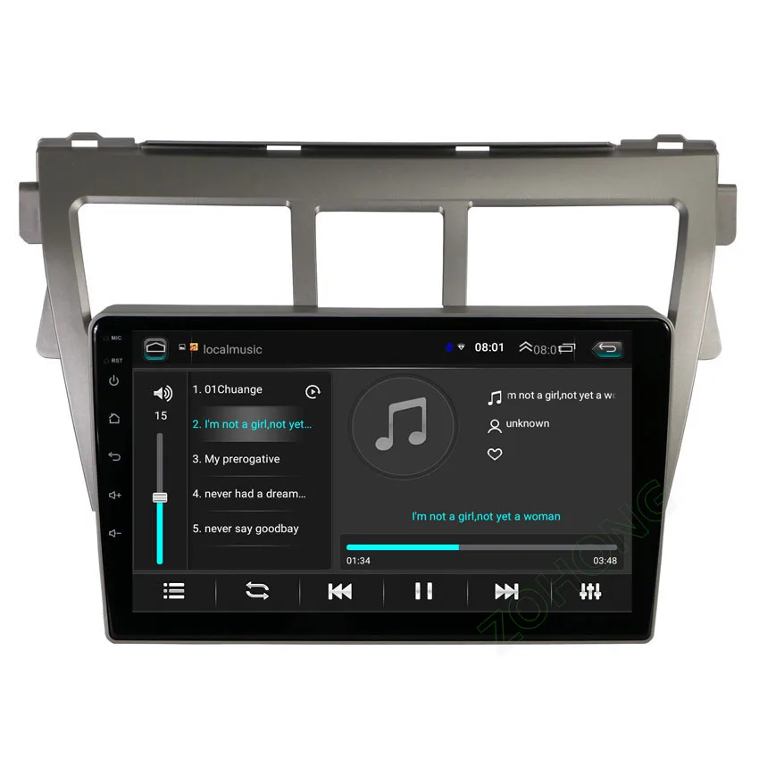 Clearance 4G 2+32Gb 9inch 2.5D Android car dvd Multimedia player GPS for Toyota Vios Yaris Belta CAR gps navigation Radio Stereo recorder 3