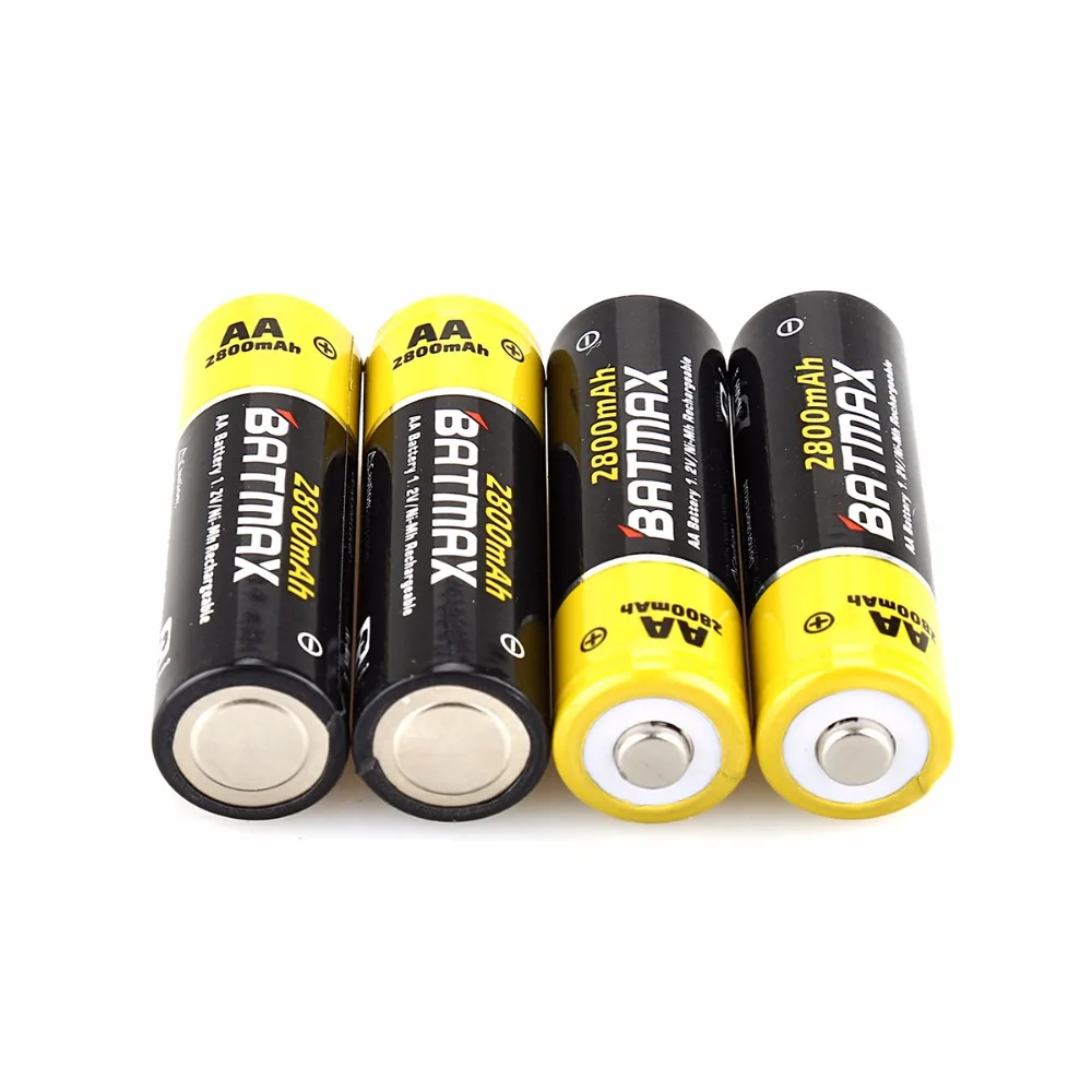 12-Packs высокой емкости 2800mAh AA NiMH перезаряжаемые батареи