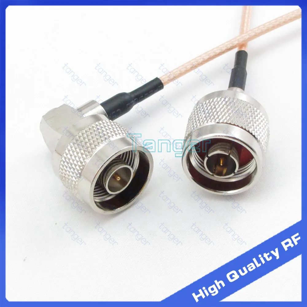

6inch N male right angle to N male plug with RG-316 RF Coaxial Pigtail Jumper cable 6" 15cm Tanger High Quality RF cables