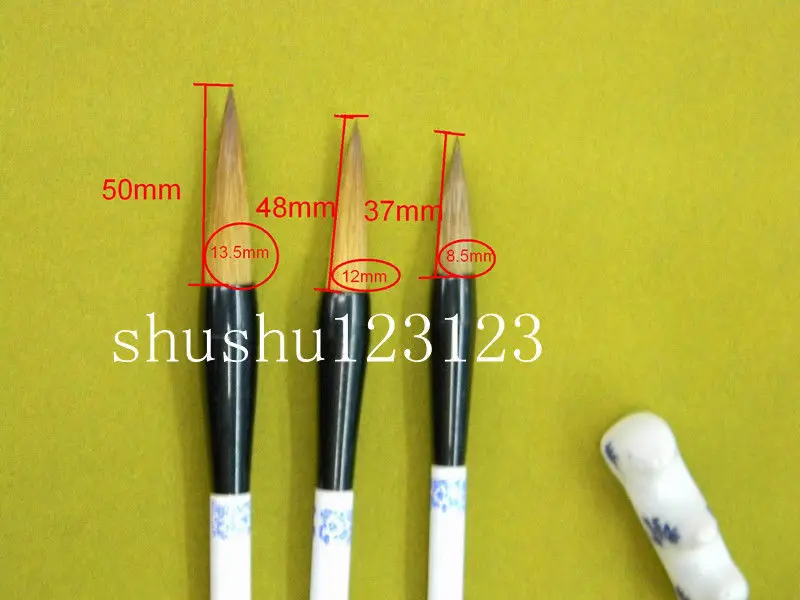 3 шт. синий и белый Рисунок китайские волосы ручка кисть для каллиграфии|chinese