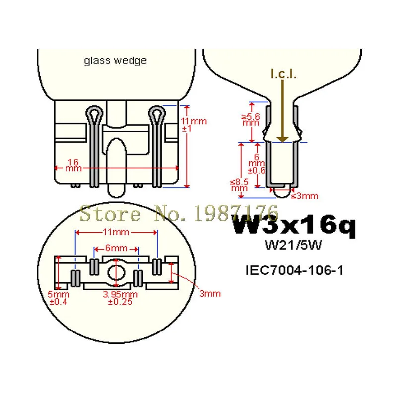 1 шт. Авто T20 W21/5 Вт 7443 21 SMD 2835 Светодиодный белый красный Янтарный Желтый W3x16q 12 в автомобильный передний задний фонарь поворотник стоп DRL противотуманный светильник