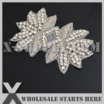 

(50pcs/lot) Iron On Rhinestone Appliques for Headband Decoration, X1-RAT2443