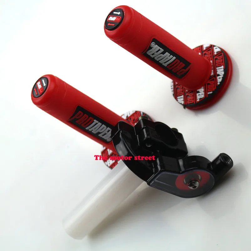 Red Pit Dirt Bike Throttle Grip Twist With Cable Quick Action Fit For