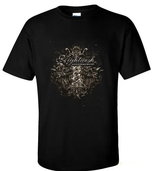 Хлопковые футболки для Для мужчин Nightwish бесконечные формы самые красивые метал