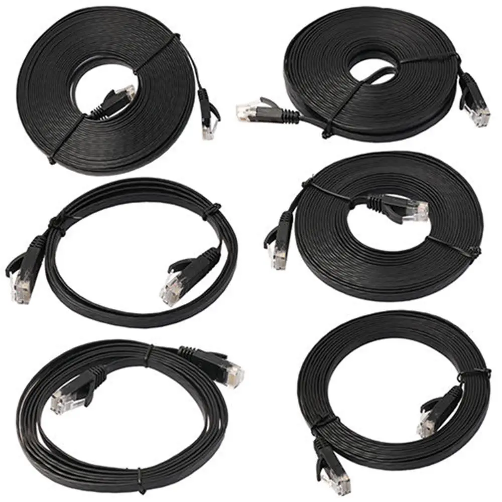 1 шт. 1 м/3 м/5 м/10 м Ethernet кабели Плоский CAT6 плоский UTP Ethernet сетевой кабель RJ45 патч LAN кабель/Ethernet кабели