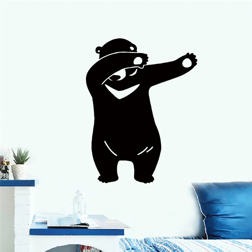 DIY  Wall Stickers Removable Bear Wall Stickers Home Decorative Decal Kids Nursery Baby Room Home Decorations 40MR2502