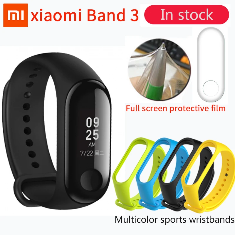 В наличии Xiaomi Mi Band 3 Miband фитнес трекер монитор сердечного ритма 0 78 ''OLED дисплей