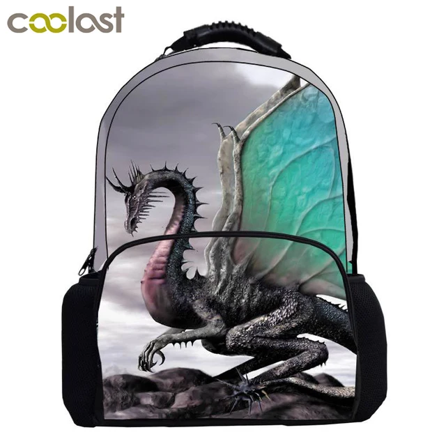 Hot 3D Magic Dragon Backpack Children School Backpacks Bags Animal Men