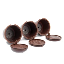 Многоразового использования наполнение кофейных капсул Pod чашка фильтр кронштейн адаптер для Nescafe dolcee Gusto машины коричневый цвет