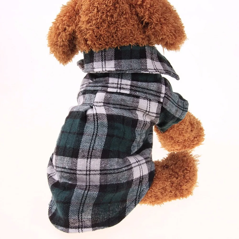Buy Fashionable Plaid Pet Shirt Summer Dog Shirt