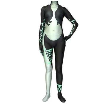 

2019 The Legend of Zelda Twilight Princess Cosplay Costume Midna Zentai Bodysuit Suit Jumpsuits Halloween Women Kids