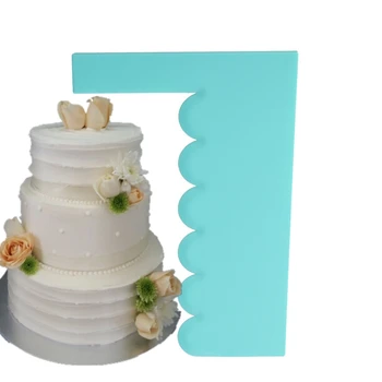 

1PC Cake Scraper Fondant Mousse Cream Spatula Edge Smoother Kitchen Cake Pastry Mold Baking Decorating Tools K167