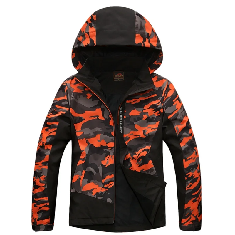 Для мужчин демисезонный кемпинг для трекинга бега Camo пальто для будущих мам походная куртка водостойкая защита спортивные куртки