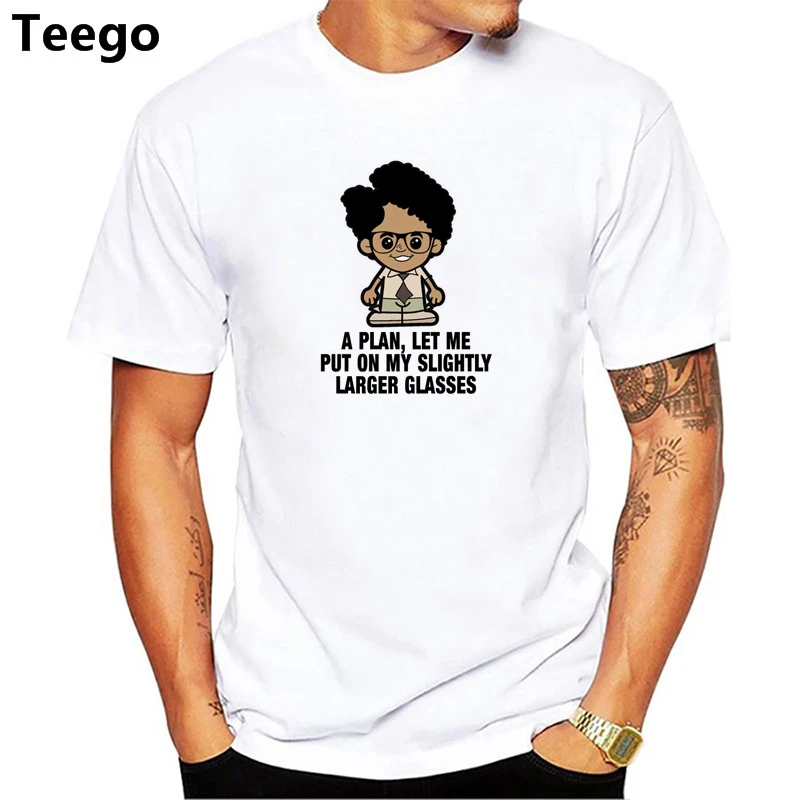 

British sitcom The IT Crowd Maurice Moss Ayoade T Shirt Turn It Off And Turn It On Again Letter Printed Top Tees 3XL