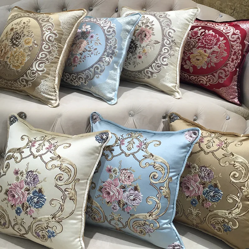 

Luxury Europe Cushion Covers Pillowcase Square Throw Pillow Case Elegant Decorative Sofa Car Cushion Case Home Pillow Cover