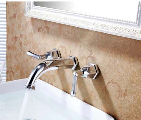 

Export dark face basin of hot and cold water tap Bathroom sink basin faucet bathroom into the wall