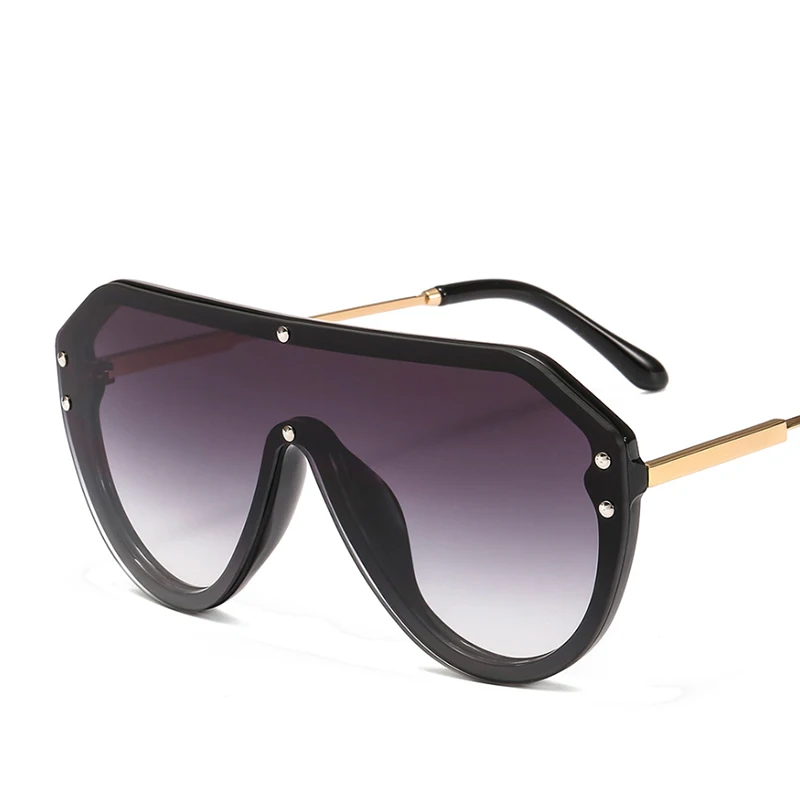 Модные F водяные Солнцезащитные очки женские мужские цельные женские индивидуальные цветные солнцезащитные очки - Цвет линз: Gradient Grey