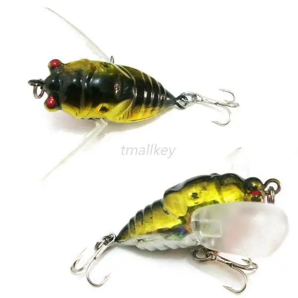 Cute 6g 40mm Hard Plastic Crankbait Minnow Fishing Lure Hook Bait Tackle Fish Hooks Cheap Random Color | Спорт и развлечения
