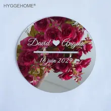 Пользовательские Свадебные зеркальные коробки губы акриловые круглые коробки Крышка с длинным отверстием для дарения вечерние Декор сувениры персонализированные подарки