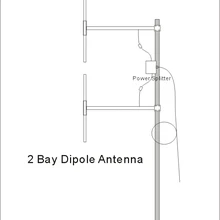 Двухсекционная дипольная 1/2 волновая антенна с разветвителем 98-108 МГц для 1-300 Вт FM вещательный передатчик