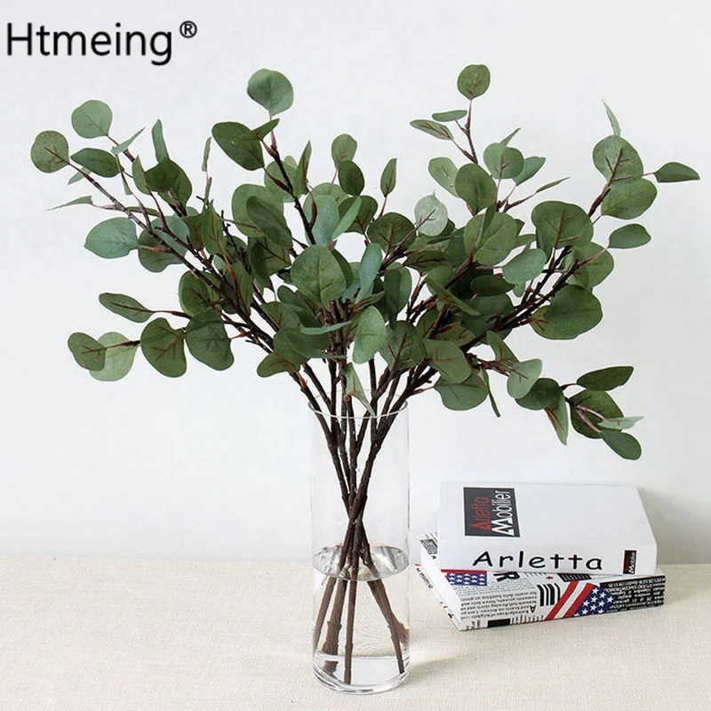 

60cm Artificial Eucalyptus Leaf Green Plant Table Hotel Room Garden Decoration Fake flowers