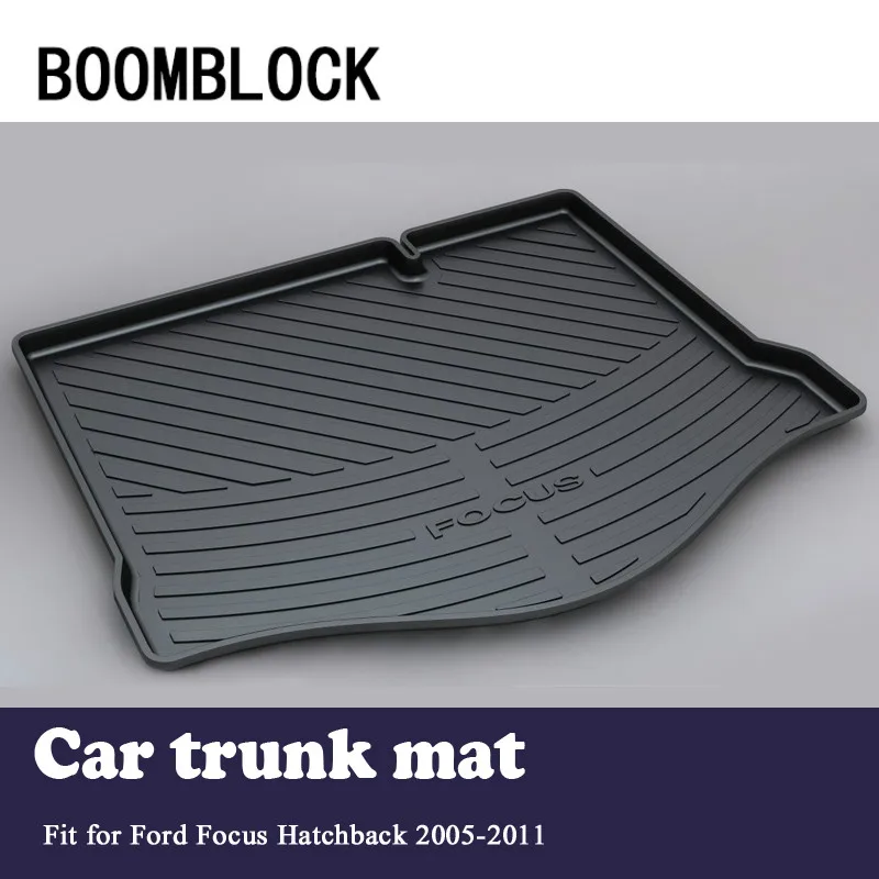 

BOOMBLOCK Car Special Trunk Floor Foot Mat Pad Non-slip Dustproof Accessories for Ford Focus Hatchback 2011 2010 2009-2005