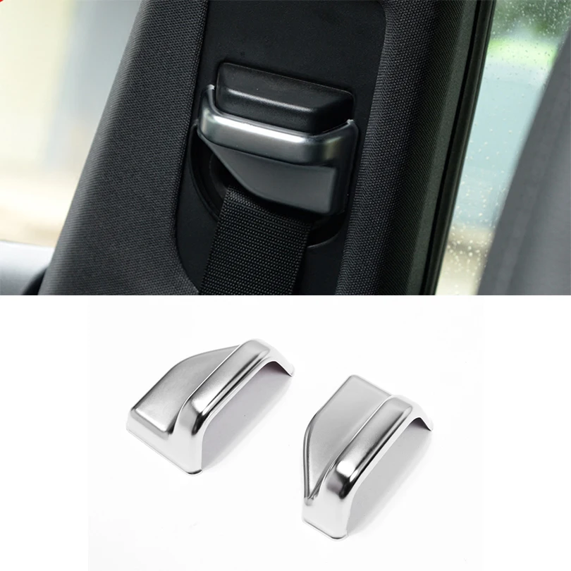 2Pcs Chrome Car Safety Belt Decorative Frame Cover Trim Sticker For Mercedes Benz B Class GLA CLA 180 200 220 2014-2017 | Автомобили и