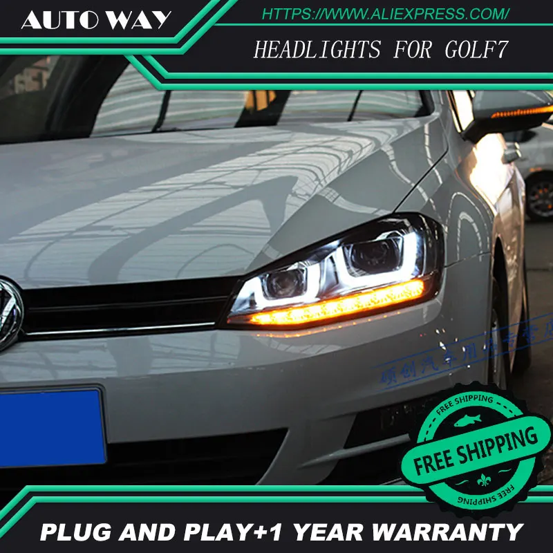 Car Styling Head Lamp for VW GOLF 7 MK7 GOLF7 2014 Headlights LED