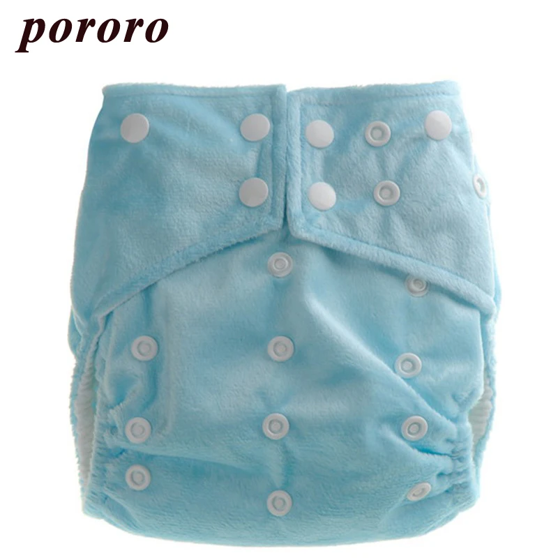 Baby Diaper for newborns Waterproof Minky PULCloth Diaper Nappy Baby Double Row Snap Washable