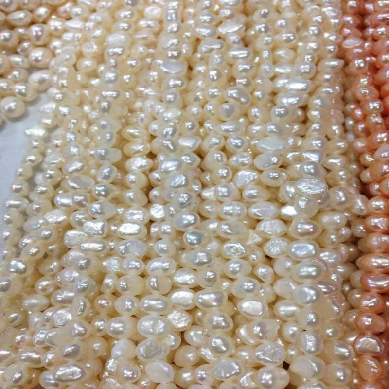 freshwater pearl white pink purple 6-7mm 14" wholesale nature loose beads DIY jewelry | Украшения и аксессуары