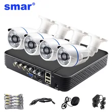 Sm4ch 1080N 5 в 1 AHD DVR комплект 4 шт. 720 P/1080 P IR комплект камеры AHD CCTV система наружного водонепроницаемого видеонаблюдения