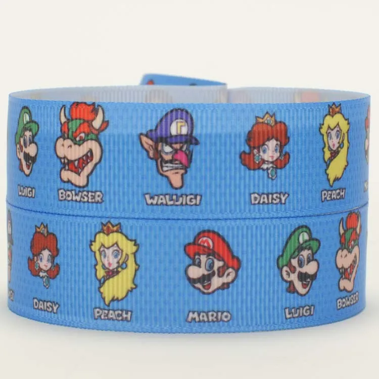 Buy NEW arrivals 50 yards lively blue Mario ribbons