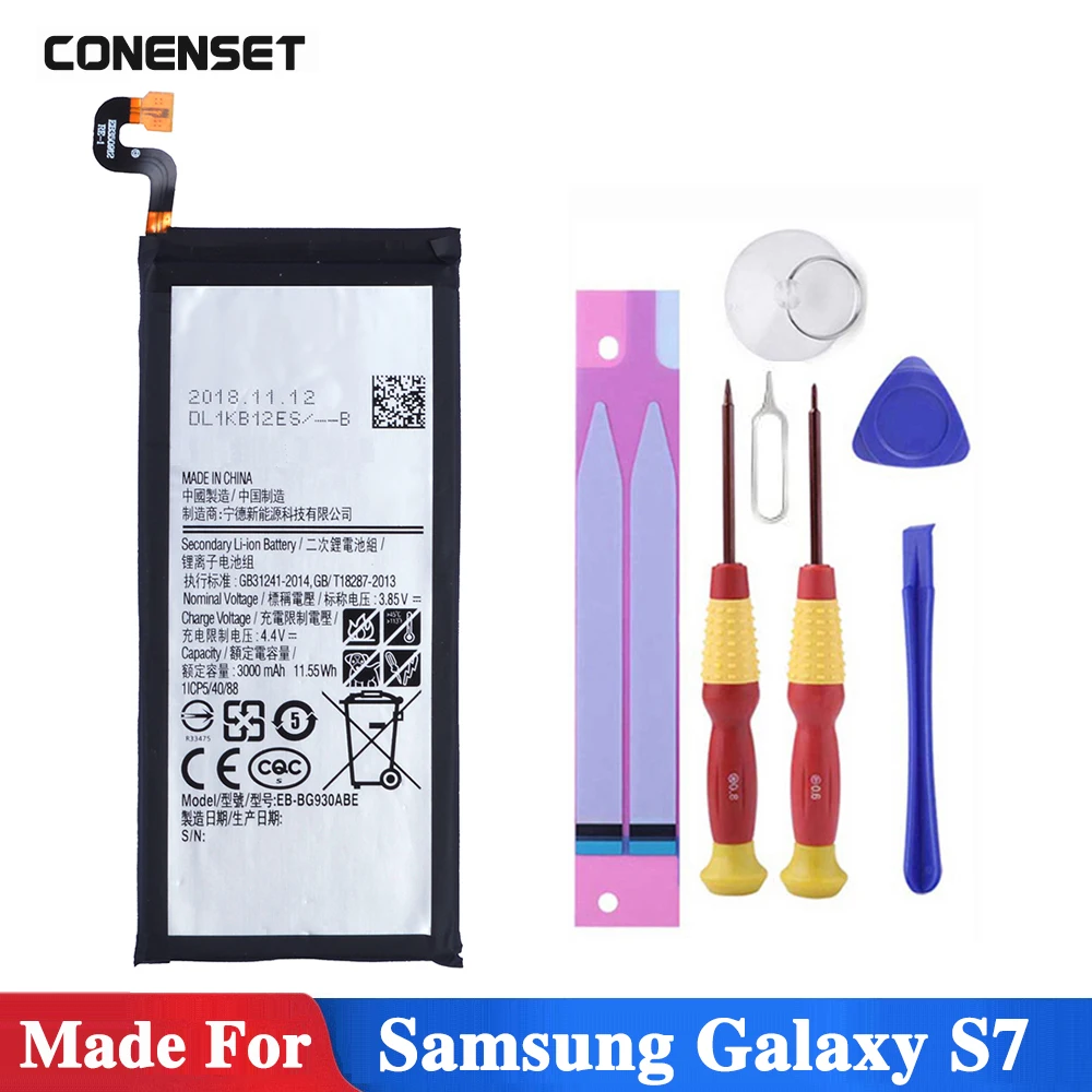 

Original EB-BG930ABE Battery For Samsung Galaxy S7 SM-G930 G930A G930K G930F G930FD G930W8 G930R6 G930T 3000mAh Phone Batteries