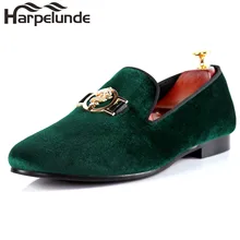 Harpelunde Men Evening Shoes Buckle Red Velvet Loafers Comfortable Flats Size 7-14 Harpelunde Men Evening Shoes Buckle Red Velvet Loafers Comfortable Flats Size 7-14