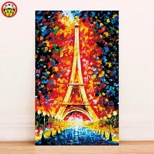 Эйфелева башня Безрамная живопись по номерам DIY Цифровая Холст Картина маслом домашний декор для гостиной стены Искусство украшения дома