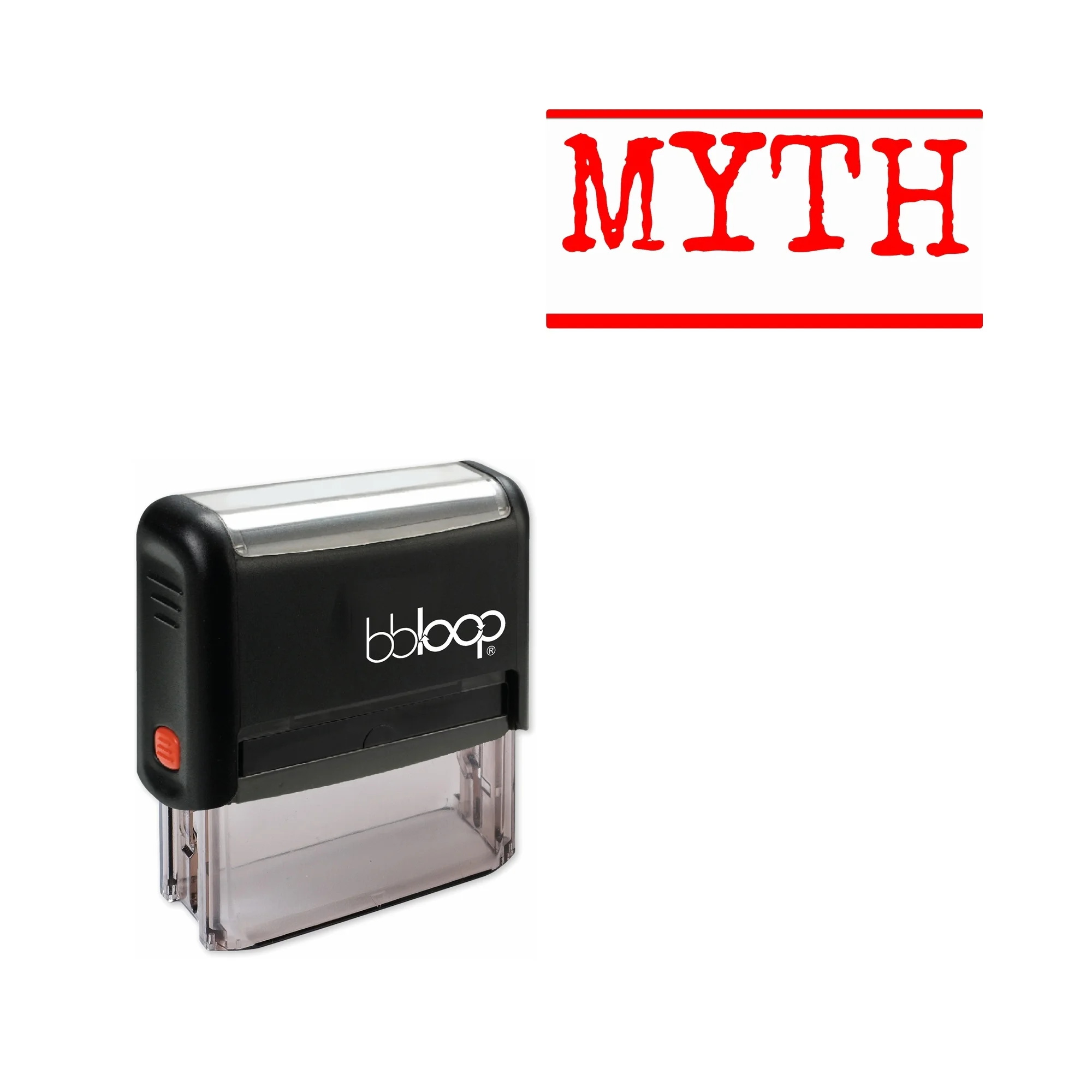 Bbloop 'MYTH' Self-Inking канцелярский штамп, прямоугольный стиль пишущей машинки