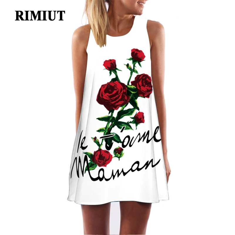 Casual Sleeveless Printed Mini Dress