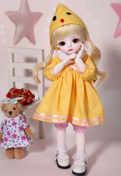 Специальная цена полный комплект 1/6 BJD кукла милая кремовая кукла для стеклянных глаз Девочка День рождения Рождество подарок на год - Цвет: normal aspic fullset