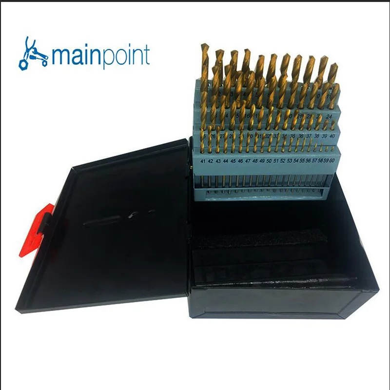 

60Pcs Mini HSS High Speed Steel Cobalt Twist Drill Bit Sets For Hard Metal Stainless Steel Wood Box