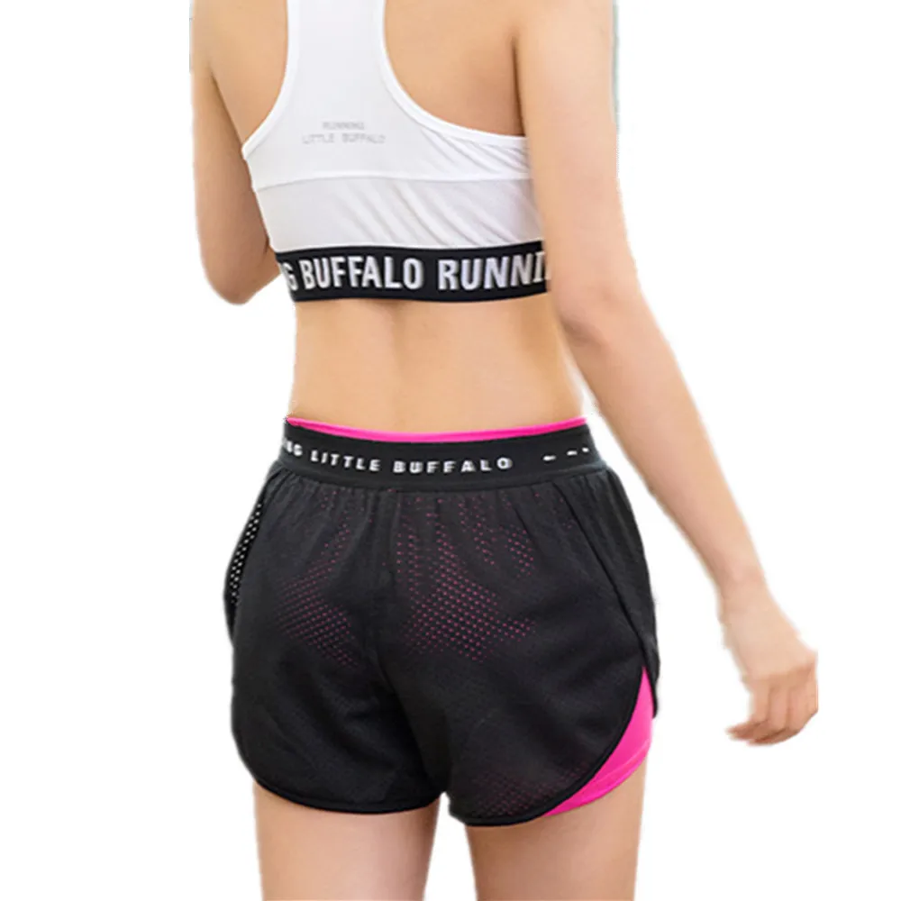 KARYZON Double Layer Compression Shorts Women Athletic Yoga Basquete