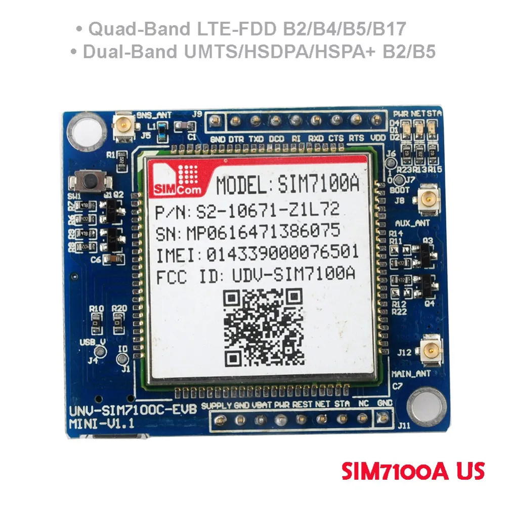 RCmall SIM7100E/SIM7100A 4G макетная плата для Arduino Raspberry Pi 5-18 в Android Linux Windows FZ2846-EU FZ2846-US