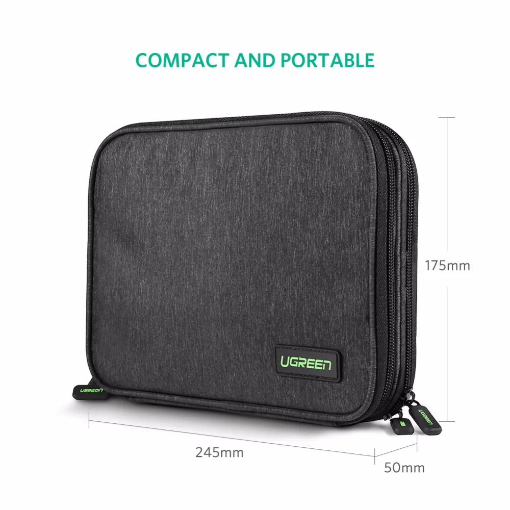Ugreen Hard Case Power Bank Case Storage Carrying Box for iPad Mini iPhone SSD Bag External Hard Drive Disk Power Bank Case