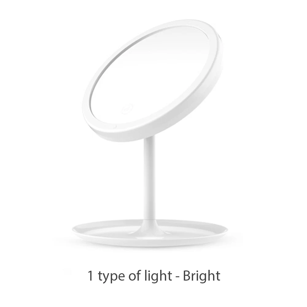 Модное зеркало для макияжа, настольный светодиодный зеркальный светильник, 3 цвета, регулируемое туалетное зеркало, товары для путешествий, инструменты для украшения дома - Цвет: GJ5130W