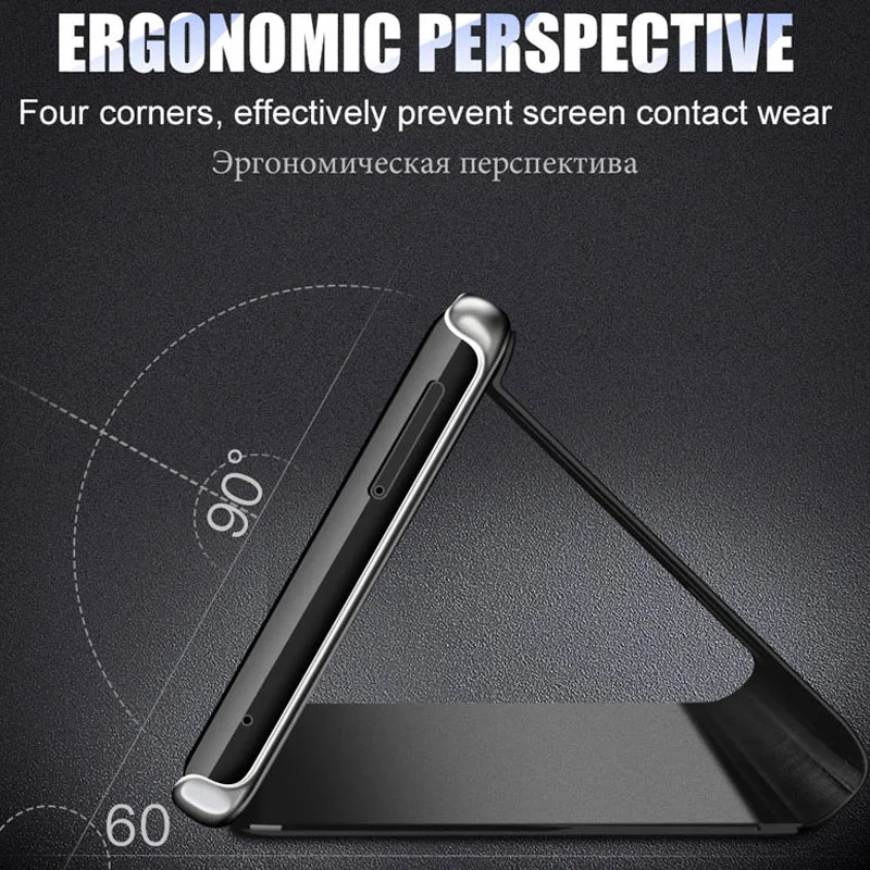 Mirror Smart Clear View Leather Stand Case Cover For Huawei Mate 20 Lite Flip Coque for Huawei Nova 3i Honor Play Y9 2018 Nova   (6)