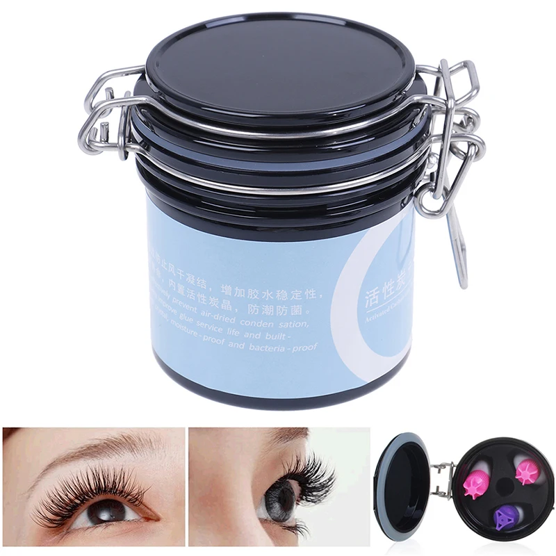 1PC Eyelash Glue Storage Tank Individual Adhesive Stand Eyelash Extension Activated Sealed Storage Jar Container Makeup Tool