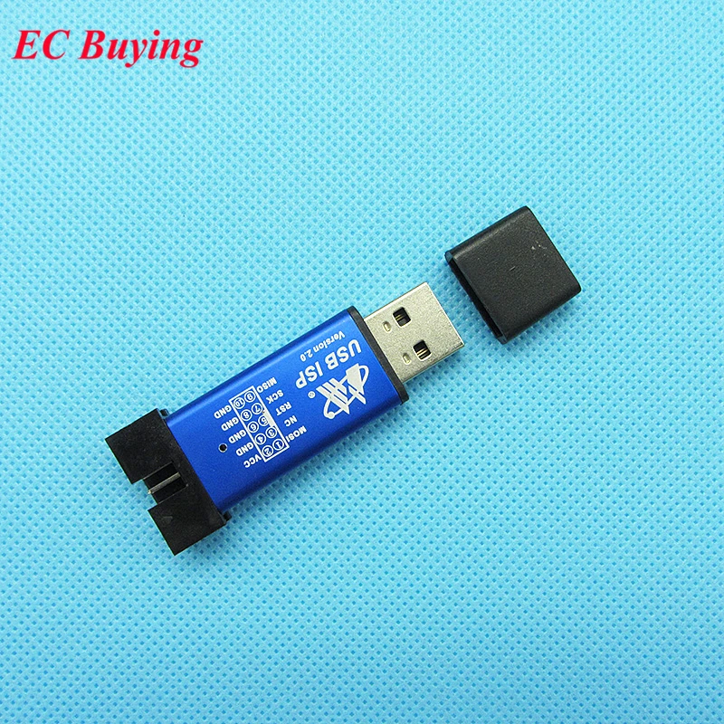 1 комплект USBASP + 10Pin 6Pin адаптер USBISP AVR программатор USB ATMEGA8 ATMEGA128 IDC10 51 Серия Win.7 с