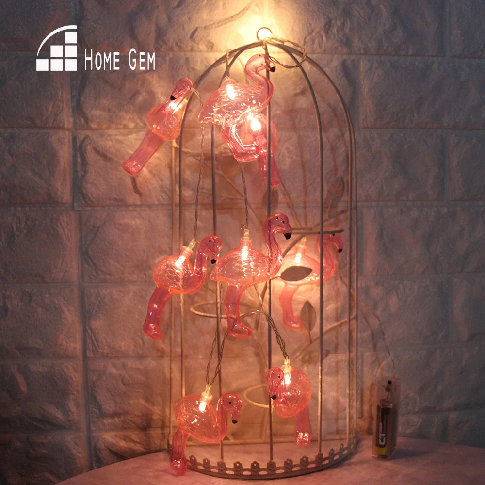 

Flamingo LED String Verlichting 10leds nachtlampje Kleuren Valentijnsdag 'Bloem Party Bruiloft Kerst Fairy Decor